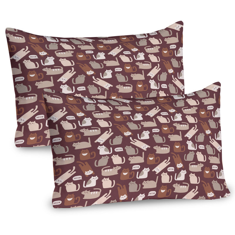 Ensemble de 2 taies décoratives pour chat Ambesonne, H 20 po x l 26 po