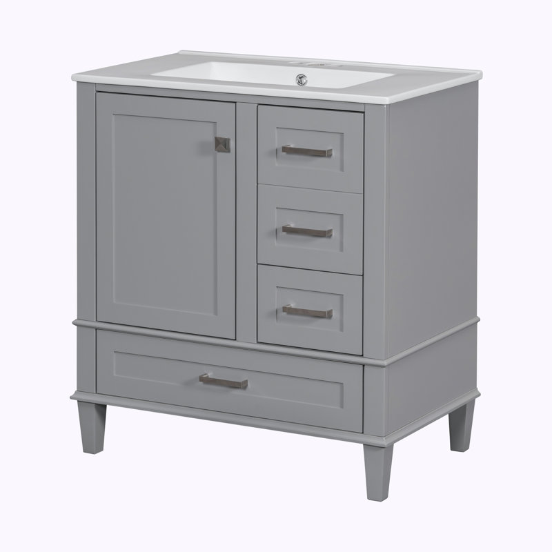 Bathroon Vanity with Sink, Gray
