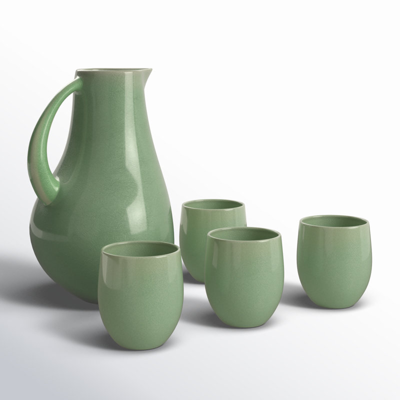 Ensemble de pichet 5 pièces Borgen Goblet, Sauge