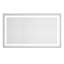 Miroir de courtoisie mural à DEL de 122 x 71 cm (48 x 28 po) avec 3 températures de couleur, fini brume, cadre en aluminium, couleur cendré, pour une amélioration de l'éclairage de salle de bain. Fonctionnement avec mémoire et variation progressive de l'intensité lumineuse.
