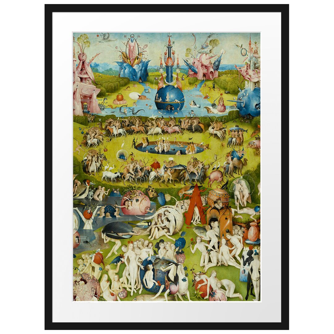 Gerahmtes Poster The Garden of Delights IV von Hieronymus Bosch