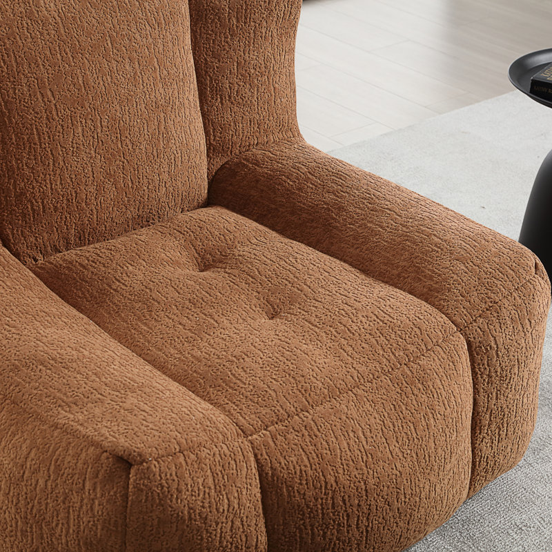 Fauteuil à billes Fluffy, Velours brun