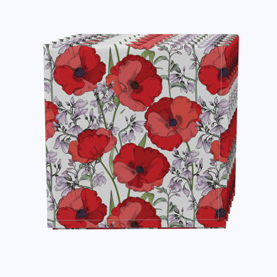 Cotton Floral Square Napkin