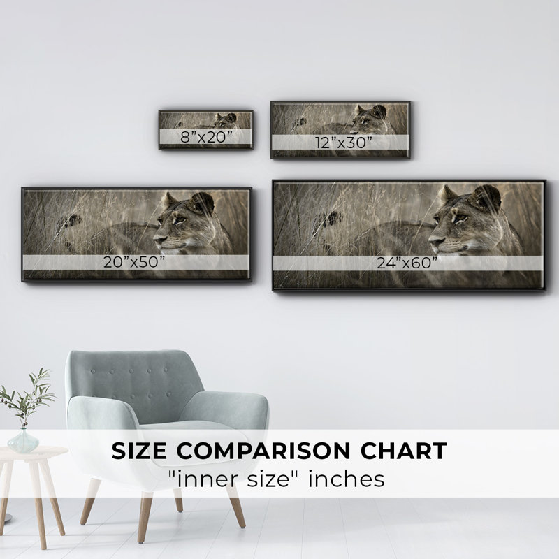 Tall Grass Alpha - toile avec cadre, 8" H x 20" W