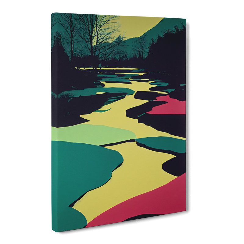 Colourful Stream - Wrapped Canvas, 60cm H x 40cm W x 3cm D