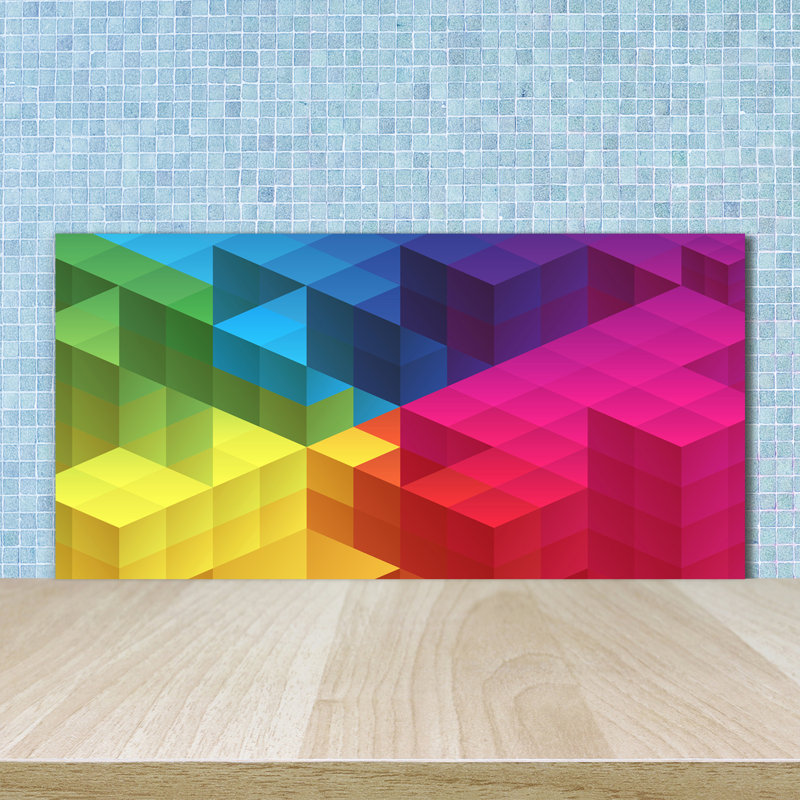 50cm W x 100cm L Glass Peel and Stick Panel