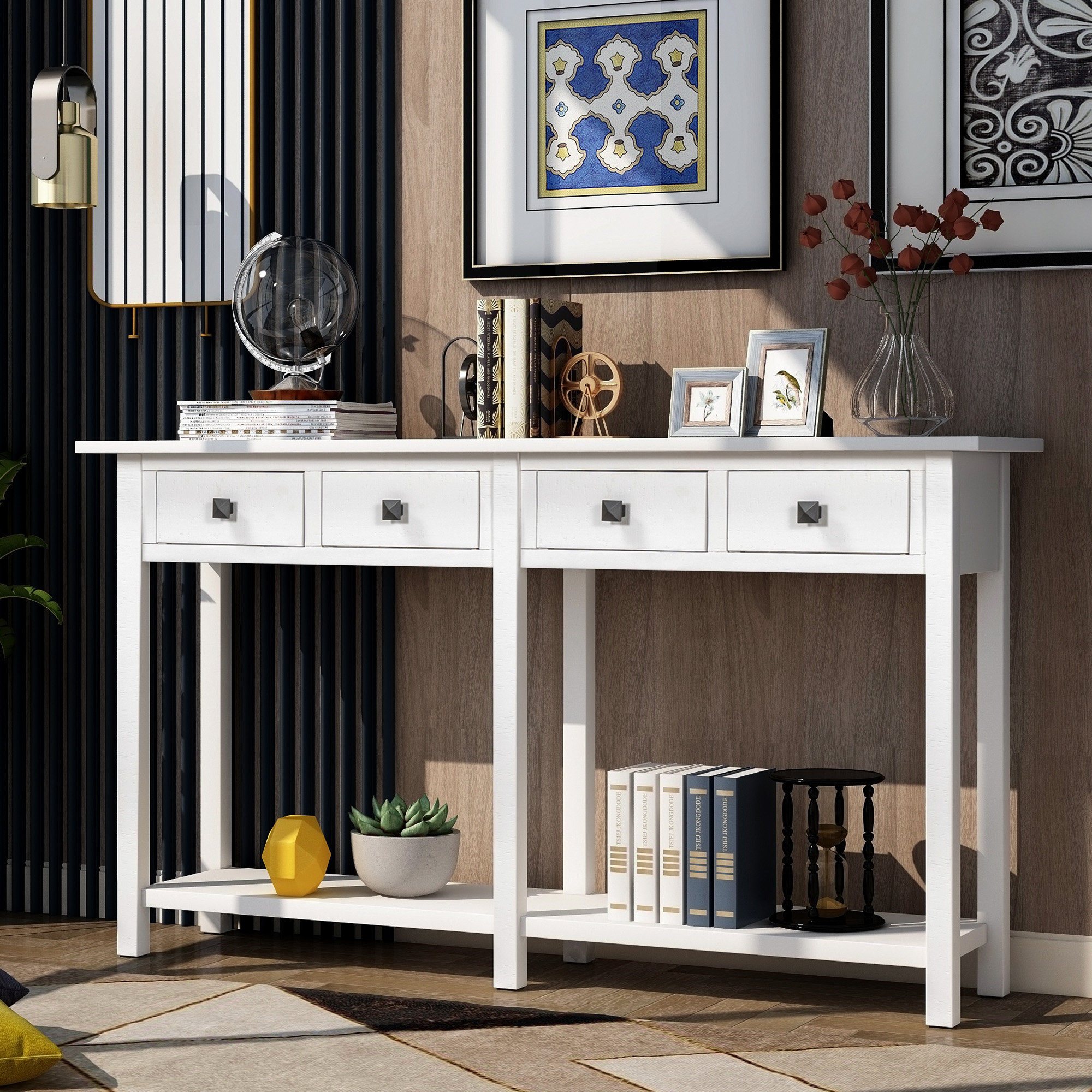 Photo inspiration: Picture Idea: Red Barrel Studio Rustic Brushed Texture Entryway Table Console Table