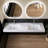 71'' Wall Mount Double Bathroom Sink SMC Bathroom Vessel Sink