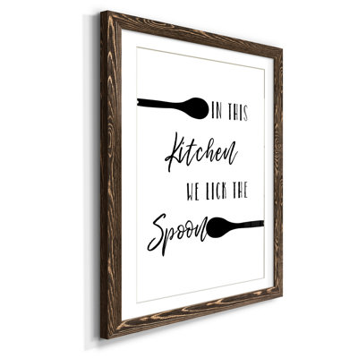 «Lick the Spoon», reproduction d'art textuel sur papier encadré