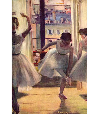 " Three Dancers In A Practise Room " by Edgar Degas