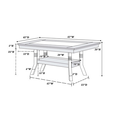 Table de salle à manger en bois d'hévéa au fini argenté, plateau central en verre, 1 pièce, avec tablette, mobilier de salle à manger