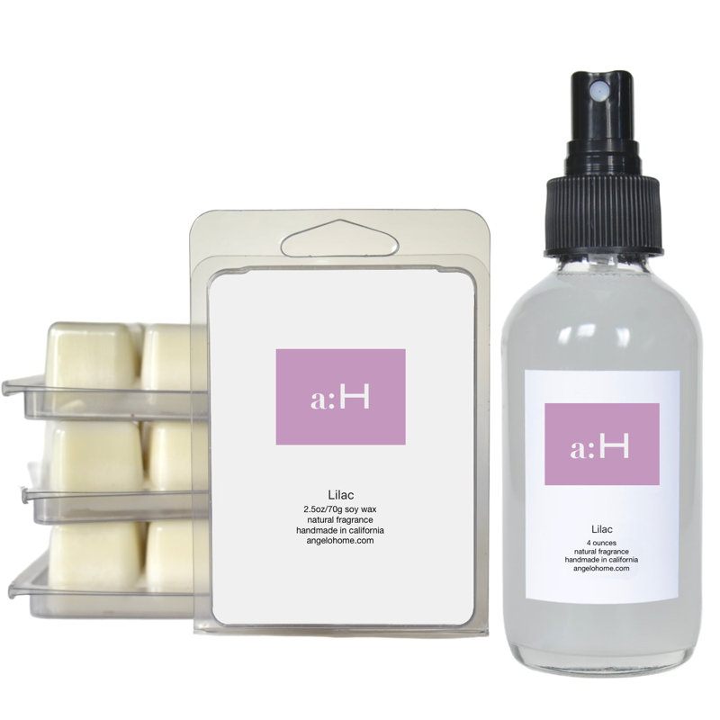 A:H Lilac Scented Flameless Wax Melts And Room Spray Candle