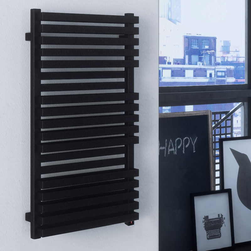Quadrus Bold One Electric Towel Rail, 87cm H x 45cm W x 12.2cm D