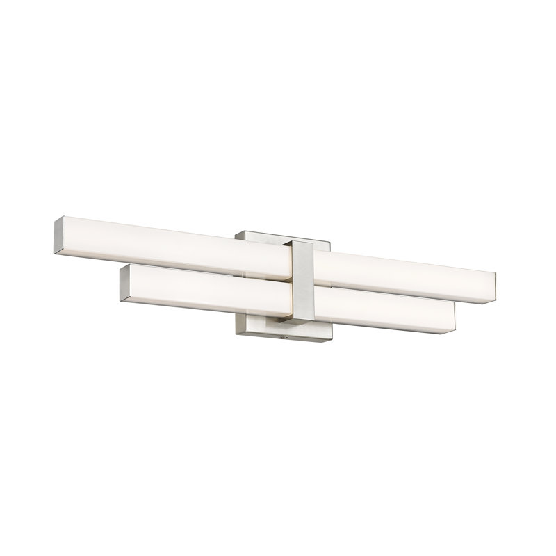 Éclairage pour salle de bain 2 lumières Brinli, Nickel brossé