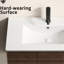 Lavabo de meuble-lavabo en céramique 36 pouces, fonction de trop-plein pratique, teinture - pour une utilisation pratique, comptoir blanc brillant, conception épurée, taches et dommages