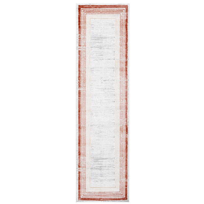 Area Rug, Collection Brown / Ivory / Bordered, Runner 2'2" x 8'
