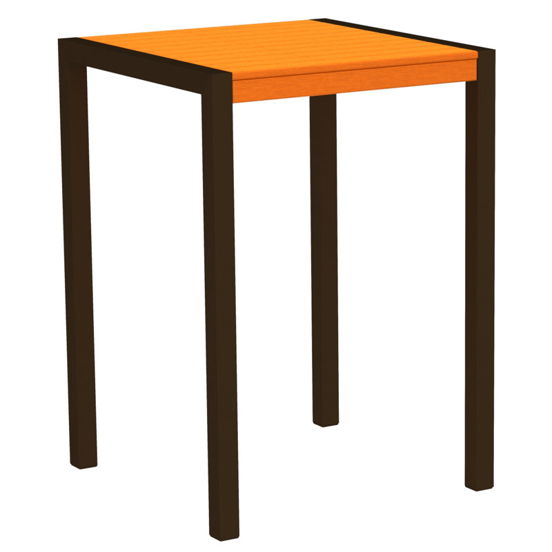 Table de bar POLYWOOD MOD 30 ", Bronze texturé, Tangerine