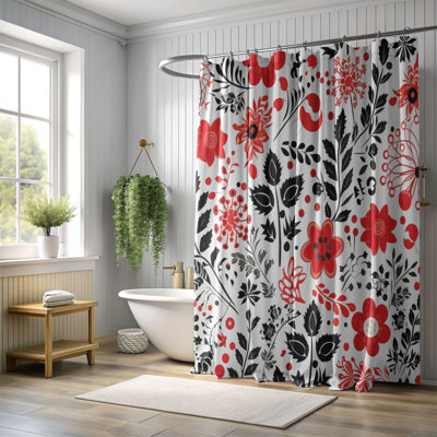 Rideau de douche standard 1 pièce Springtime Scandinavia