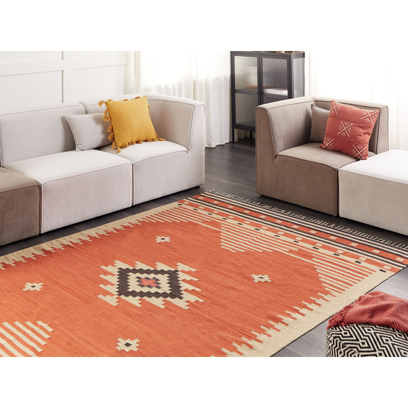 Devyn Southwestern Cotton Hand Woven Area Rug, Rectangle 200 x 300cm