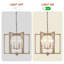 Lustre en cage 15,7 po en bois rustique, luminaire suspendu 6 lumières façon bougie, chaîne réglable 70 po pour îlot de cuisine