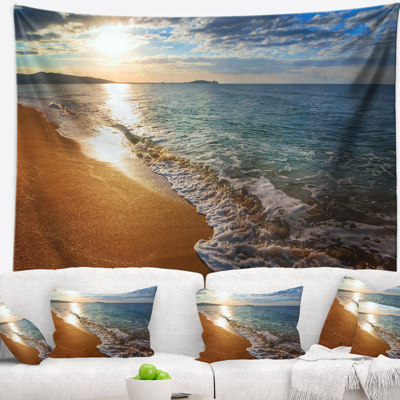 Tapisserie de plage tropicale island gili island mer, H 32 po x l 39 po