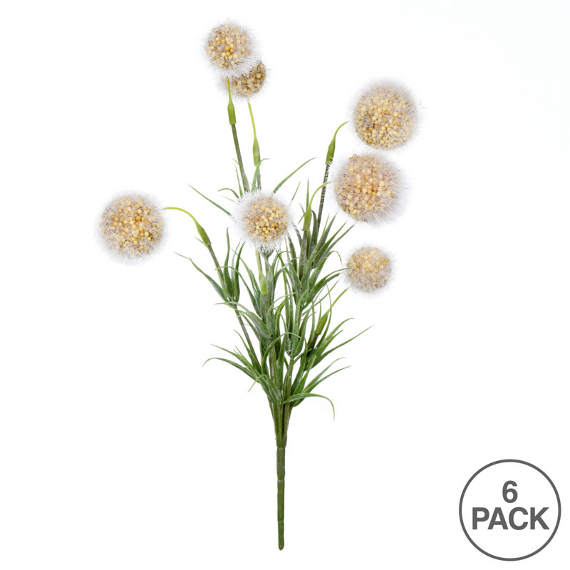 Artificial Pom Pom Bush Assortment, Yellow
