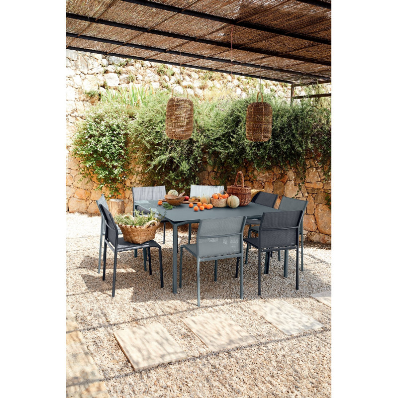 Cadiz Outdoor Dining Side Chair, Storm Gray, 4