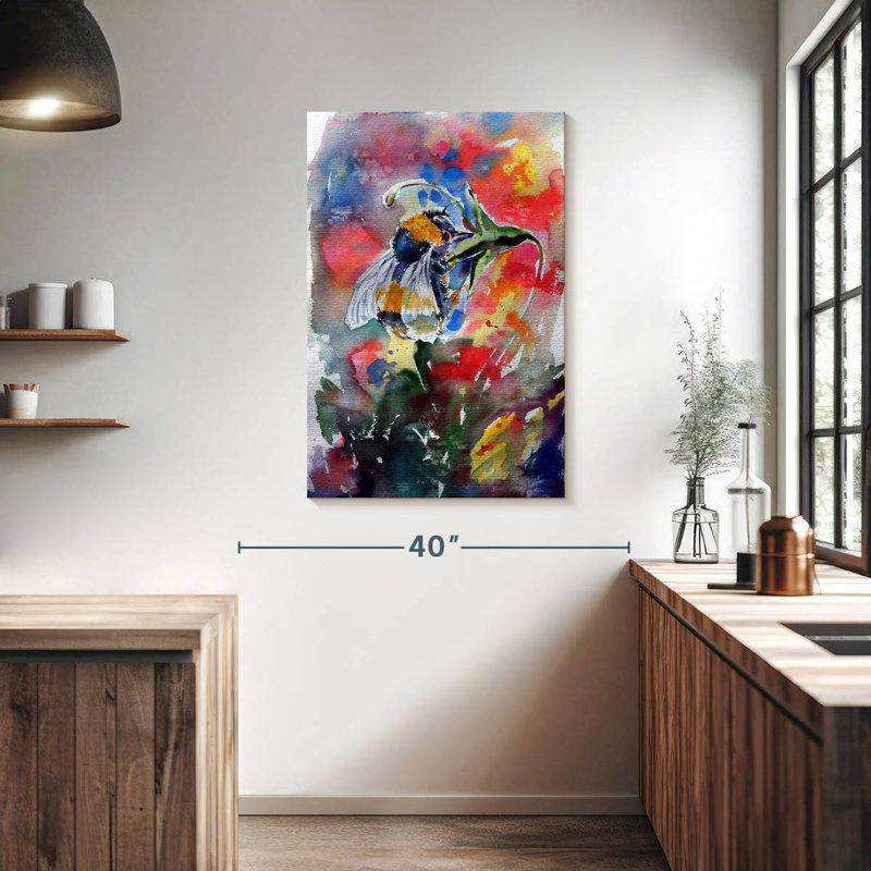 Brampt Bee With Flower, 39" H x 26" W