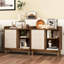Buffet Buffet Mid-Century avec porte coulissante et tablettes réglables