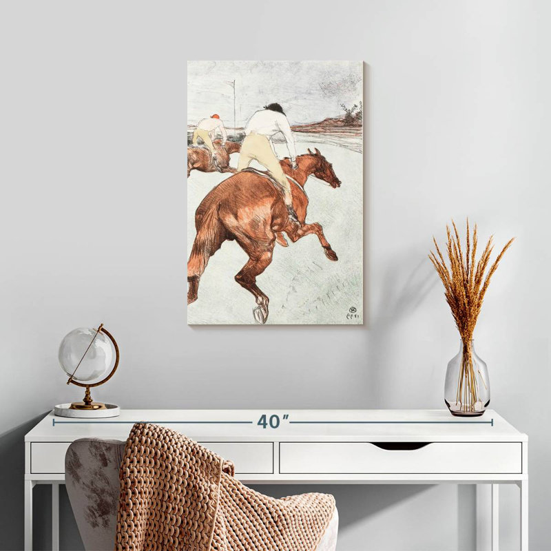 Sirci le jockey 1899, H 24 po x l 16 po