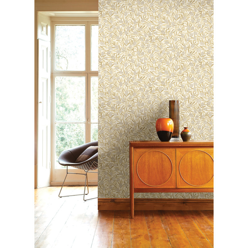 Rouleau de papier peint texturé L 33 pi x l 20,5 po, Jaune