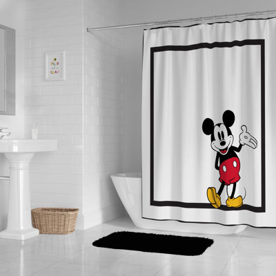Mickey Mouse shower curtain with a classic icon