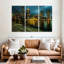 «Boston Skyline At Night», reproduction d'art sur toile-373680651
