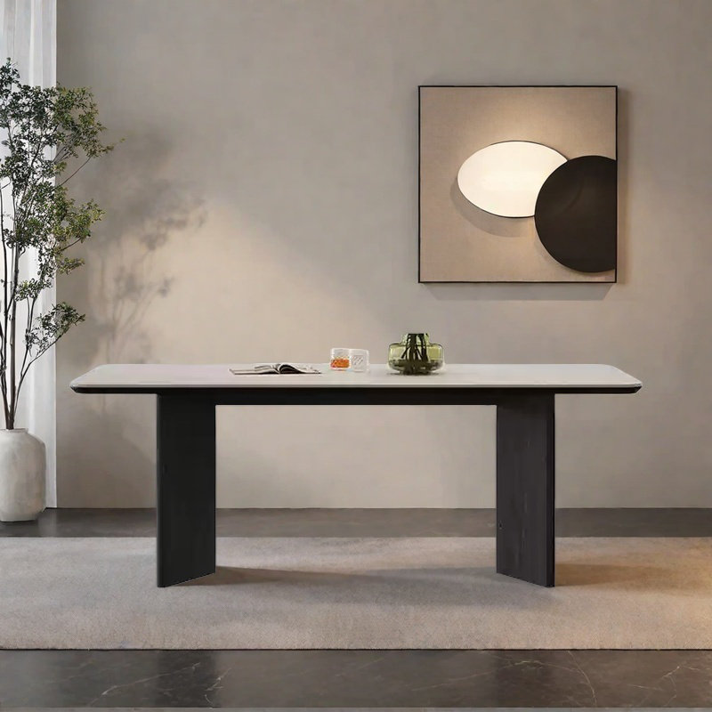Table de salle à manger simple et rétro, H 29,52 po x L 62,99 po x l 31,49 po
