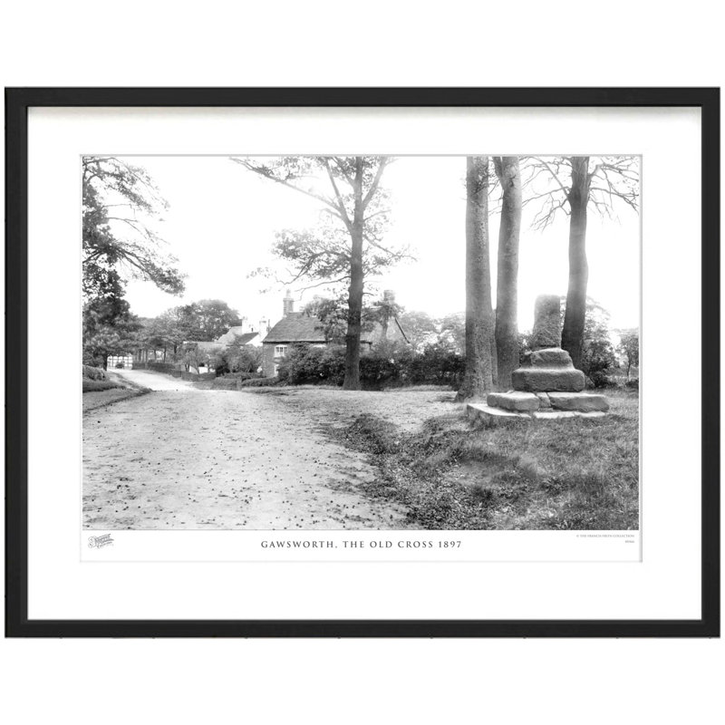 Gawsworth, The Old Cross 1897 by Francis Frith - Single Picture Frame Print, 40cm H x 50cm W x 2.3cm D