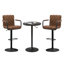Ensemble de salle à manger 3 pièces à hauteur réglable avec tabouret et tabouret de bar en cuir-1495100418