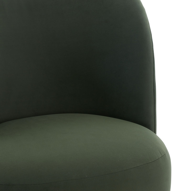 Rodolfo Boucle Accent Chair, Olive Green Velvet