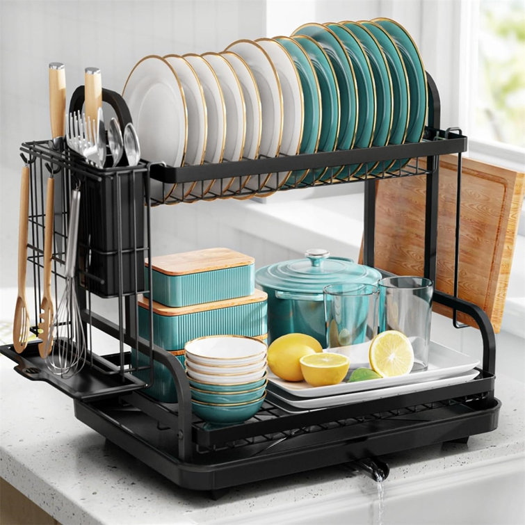 Dish Drying Rack, Kitchen Counter Dish Drainers Rack Expandable