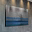 «Blue Lake Horizon», reproduction d'art sur aluminium brossé-310971503