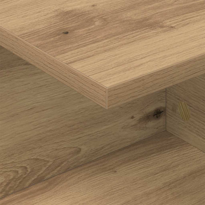 40cm W Manufactured Wood Bedside Table, Taupe