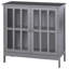 Buffet, armoire de rangement avec 2 portes, crédence pour cuisine multifonction, console, salon, gris