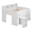 Lit mezzanine avec bureau intégré, plusieurs tablettes de rangement et éclairage DEL-862155186