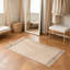 Tapis de couloir 2 x 5, tapis de cuisine tressé bohème tissé à la main avec pampilles, mélange de coton et de polyester brun clair pour le couloir du patio d'entrée de la chambre à coucher