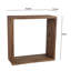 Okeden Square Teak Solid Wood Floating Shelf