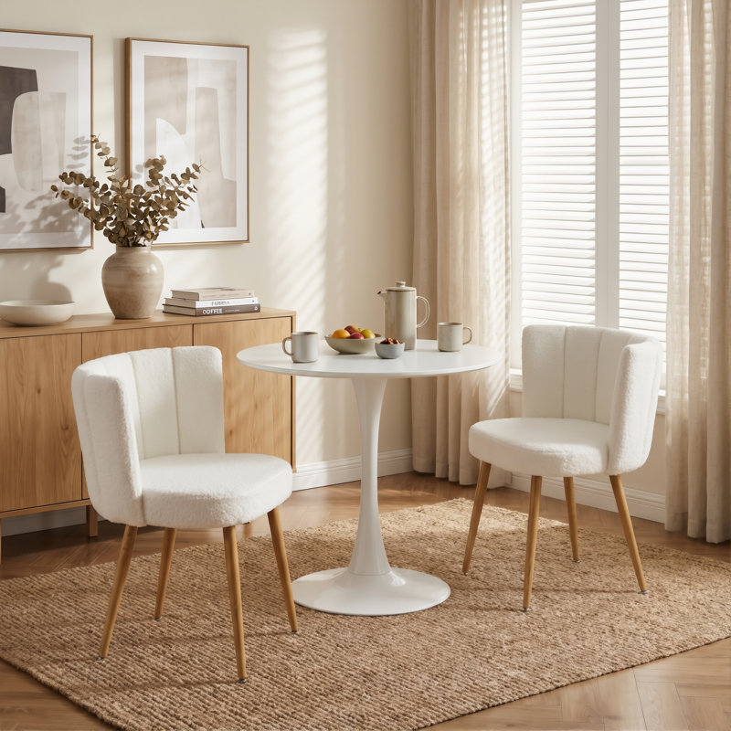 Ensemble de 2 chaises de salle à manger Modern, Blanc
