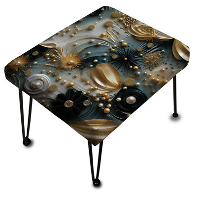 Repose-pieds rectangulaire Golden Glam Dazzle Glam