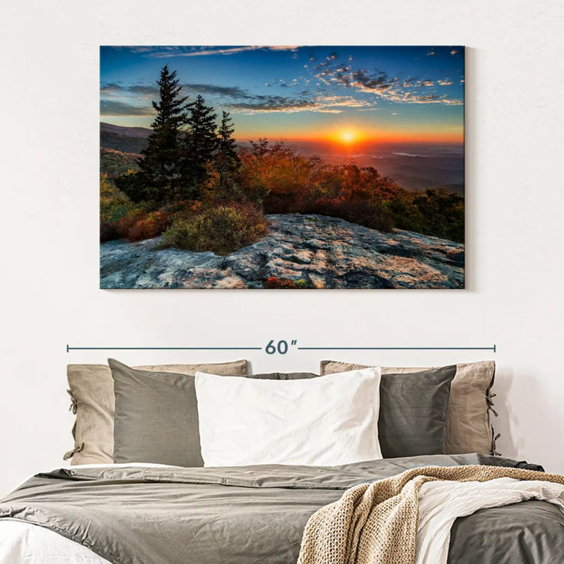 Coucher de soleil sur les montagnes bleues d'Alvord, H 34 po x l 51 po