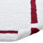 Ensemble de tapis pour salle de bain 100% coton 2370 g / m² Hotel Premium, certifié OEKO-TEX®, conception de piste de course touffetée ultra moelleuse, super absorbant, réversible, tapis de salle de bain lavable à la machine, blanc / rouge-119901906