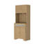 Armoire garde-manger 67 po avec portes en verre et porte-bouteilles Farmhouse