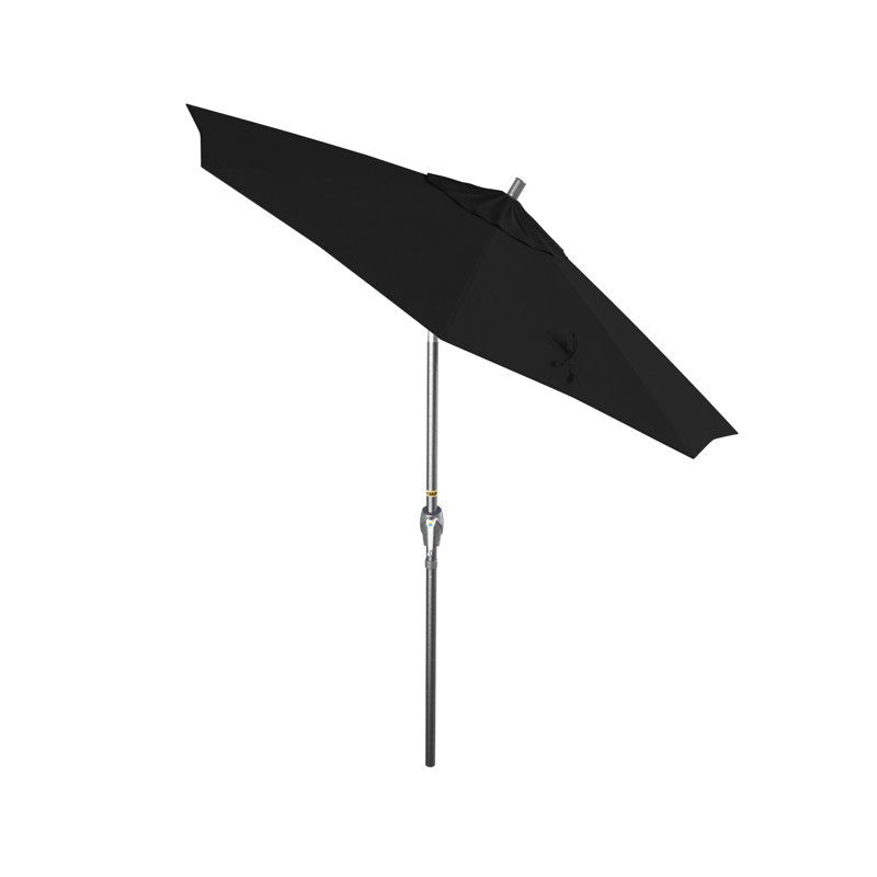 Parasol de marché 7 pi 6 po Abberbury, Tissu performance noir